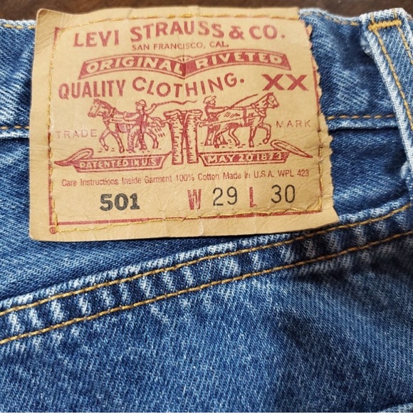 Vintage 501 Levi's button fly Straight Leg Jeans MADE IN USA - Picture 8 of 17